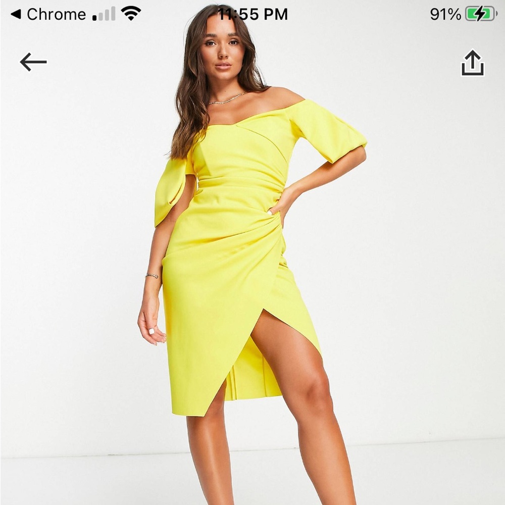 ASOS yellow dress. NWT Size 4